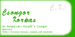 csongor korpas business card